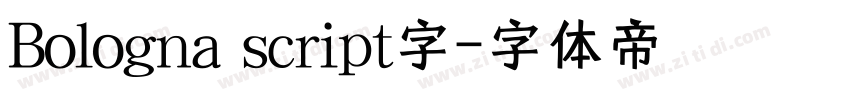 Bologna script字字体转换